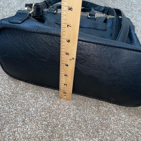 Sole Society black pebbled Emery Vegan Leather Backpack With Front Pocket - Picture 10 of 10